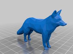 Low Poly Fox 3D Printer Model