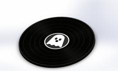 Ghostly Vinyl Record Coasters 3D Printer Model