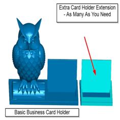 Extra Business Card Holder Extension 3D Printer Model