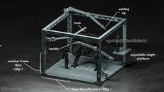 Mech Garage Hangar 3D Printer Model