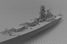 RC Suitable Yamato Battleship 1:250 3D Printer Model