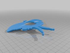 Luna Moth Hair Pin 3D Printer Model