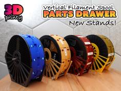 Vertical Filament Spool Parts Drawer Stand 3D Printer Model