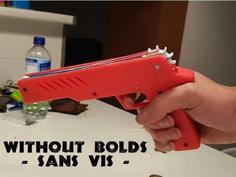 12 Shot Rubber Band Gun (without Bolts) 3D Printer Model