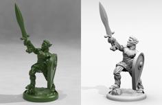 Elven Dragon Paladin 3D Printer Model