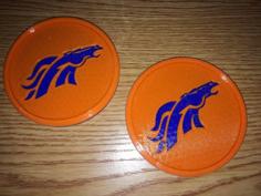 Denver Broncos Coaster 3D Printer Model