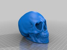 Heart Eyed Skull 3D Printer Model