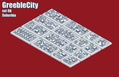 GreebleCity Set 08: Suburbia 3D Printer Model