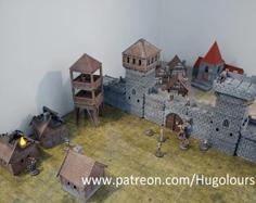 Modular Castle, Village, Town, House, Tower, Church, Gates, Cathedral And Dm Screen 3D Printer Model