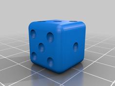 6 Sided Die For Dual Extruders 3D Printer Model