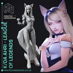 Ahri KDA – League Of Legends – 25cm Tall Model 3D Printer Model