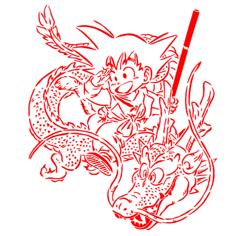 Kid Goku Stencil 4 3D Printer Model