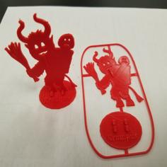 Flat Krampus Card 3D Printer Model