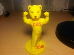 Cougar Mascot Figurine 3D Printer Model