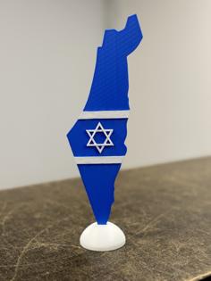 Israel Map Flag 3D Printer Model