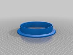 150mm Duct Flange Flat Mount 3D Printer Model