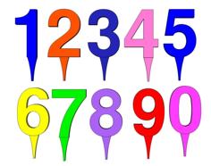 Numbers For Birthday Cake Decoration 3D Printer Model