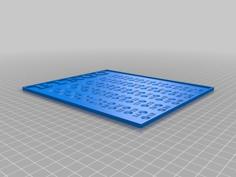 Bingo Board “call Sheet” For Tracking Called Numbers 3D Printer Model