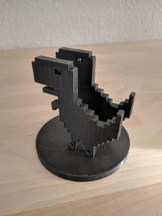 T-Rex – Chrome Phone Holder Phone Stand 3D Printer Model