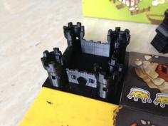 Single Print Kingdomino Castle 3D Printer Model