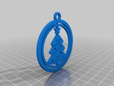 Rotating Xmas Tree Ornament 3D Printer Model