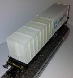 Container 20 Feet For HO Model Train 3D Printer Model