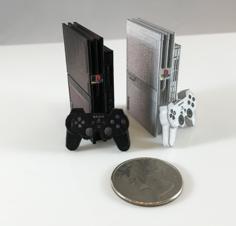 Mini Sony Playstation 2 Slim 3D Printer Model