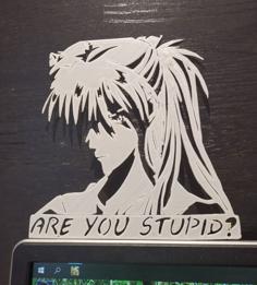 Asuka Langley Soryu Wall Art / Stencil 3D Printer Model