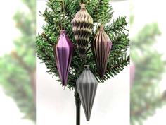 Teardrop Christmas Ornament Collection 3D Printer Model