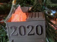 Dumpster Fire Ornament (lights Up, Using Tree Lights) 3D Printer Model