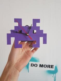 Space Invader Clock 3D Printer Model