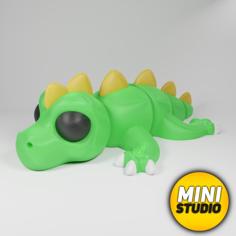 Articulated Flexi Cute Dinosaur 3D Printer Model