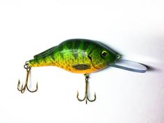 Crankbait Fishing Lure (Clear Lip) 3D Printer Model