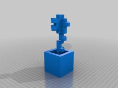 Rose In A Pot (minecraft) 3D Printer Model