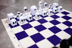 Cute Ghost Chess Set 3D Printer Model