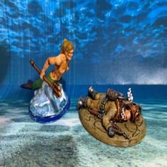 28mm Mermaid Miniature 3D Printer Model