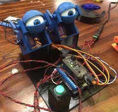 Programmable Animatronic Eyeball Mechanism Demo 3D Printer Model