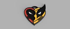 Deadpool X Wolverine Best Friends Keychain 3D Printer Model