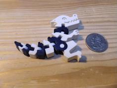 Flexi Dino Keychain Remix 3D Printer Model