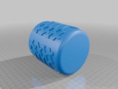 A Round Pen Cup With An Unusual Pattern 3D Printer Model