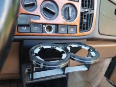 Saab 900 Double Cup Holder With Flaps For Larger Water Bottles Etc. 3D Printer Model