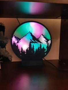 Circular Mountain Lamp 3D Printer Model