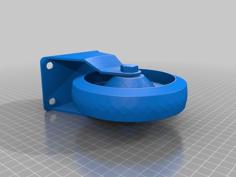 Medium-duty Rigid Caster Wheel 3D Printer Model