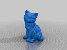 Cat Statue Figure HQ-Scan 3D Printer Model