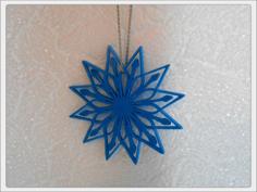 Snowflake Blue 3D Printer Model