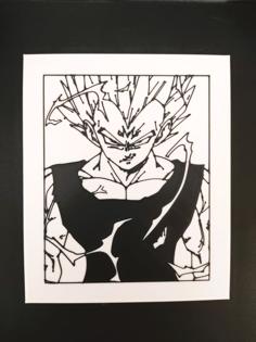 Majin Vegeta Panel 3D Printer Model