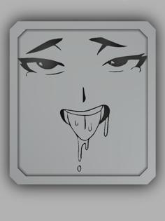 Ahegao 2D Wall Art 3D Printer Model