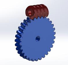 Worm Gear Set Example 3D Printer Model