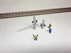 N Scale Customizable Railroad Crossing Signs 3D Printer Model