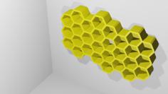 Honeycomb Wall-mounted Storage Box 3D Printer Model